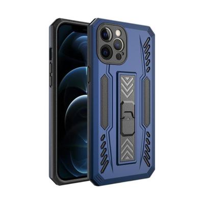 China Shockproof 2 in 1 Hard Shockproof Back Cover With Invisible Bracket Phone Case For Apple iPhone 11 12 13 Pro Max TPU PC Cases for sale