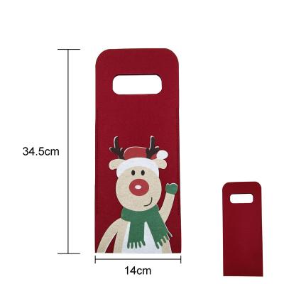 China European Other Christmas Decoration Wine Bottle Cover Christmas Gift Candy Bag for sale