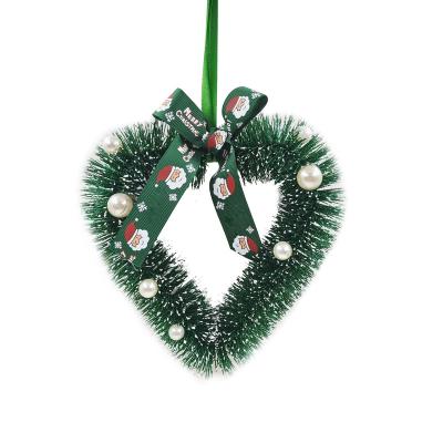 China New Plastic+metal Christmas Wreath Arch Decoration Wreath Christmas Ornament Door Pendant for sale