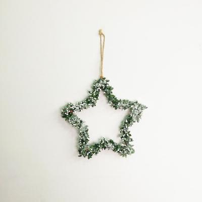 China Decorative Christmas Star Heart Shape Flower Garland Holiday Wedding Christmas Wreath Party Decoration for sale