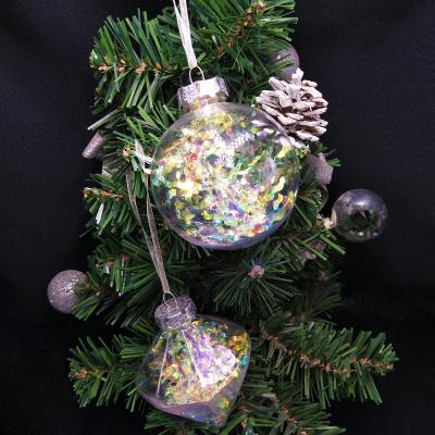 China Fashionable Christmas Bauble Transparent Plastic Clear Christmas Ball Ornament for sale