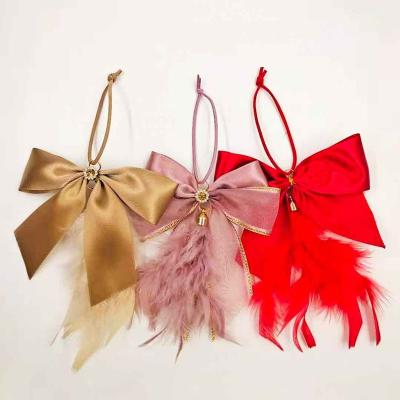 China Red Christamas Decoration Christmas Bowknot Ornaments For Tree Decoration 2022 New Year Christmas Items for sale