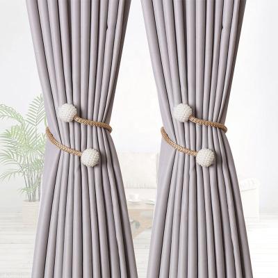 China Optional Twist C In Bead Belt Binding Curtain Art Decor New Curtain Binding Source String Simple Fashion Border Buckle Imitation Curtain for sale