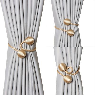 China Art Decor New curtain binding belt free from the installation of the single curtain rope INS mode curtain Nordic buckle for sale