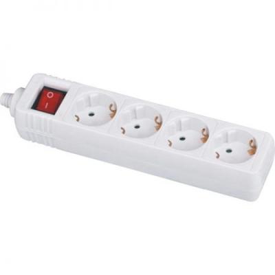 China German Residential/General Purpose 4-Outlet Strip with Child Protector 2 Pole Switch, Custom Mains Xinsheng EU Long Power Cords for sale