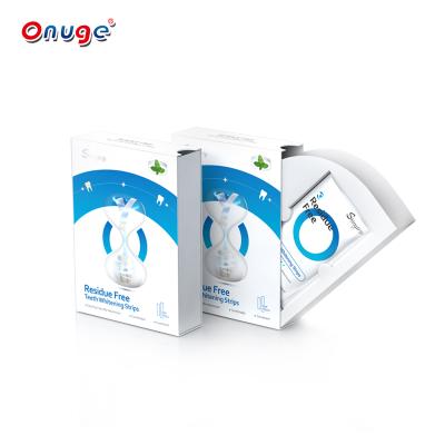 China Healthy Teeth Whitening Onuge Private Label Cleaning Teeth Whitening Strips Advanced Dry Teeth Whitening Strips Hydrogen Peroxide for sale