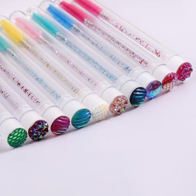 China AIYUN Popular Makeup Tool Diamond Eyelash Tube Eye Lash Glitter Spoolie Mascara Wands Wholesale Wimper Borstel Spooly Sealed for sale