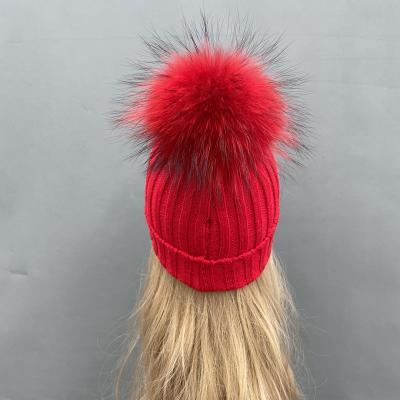 China Factory COMMON Price Acrylic Colorful Women Men Knitted Beanie Hats Pom Pom for sale