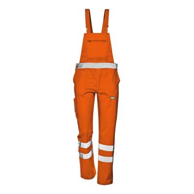 China Vis Orange Mens Suspenders Workwear Mechanic Uniforms Mechanic Working Clothes Adult Bib Overall Tear-Resistant for sale