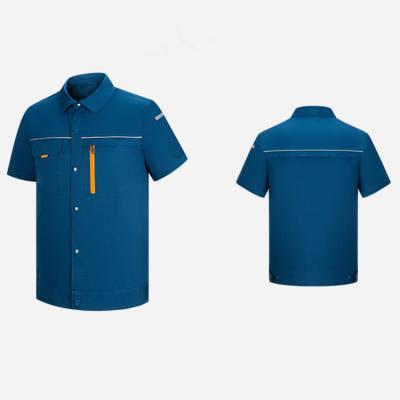 China OEM&ODM Fashion Classic Short Sleeve Work Wear Poly Cotton Summer Work Shirts With Pen Pocket Work Suit Uniform for sale