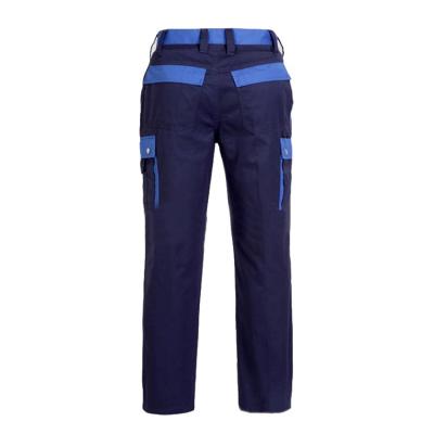 China Navy Blue Comfortable Mens Long Running Cargo Pants Multi Pockets Heavy Duty Mechanic Workwear Work Pants for sale