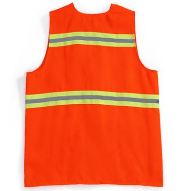 China Anti-wrinkle Reflective Orange Color Working Vest For Traffic Worker for sale