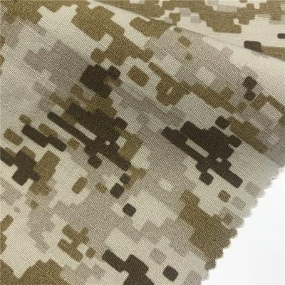 China Desert Camouflage Fabric 50% Waterproof Nylon Ripstop Anti Teardrop 50% Cotton Uniform Fabric Printed Fabric 220gsm for sale