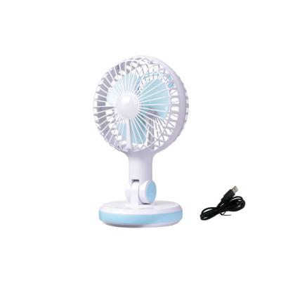 China New AC Hotel Mini DC Foldable Rechargeable Lithium Battery Table Fan LED Function for sale