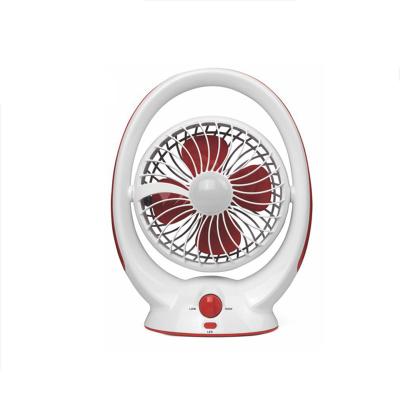 China Rechargeable mini table fan 6 in new design USB led solar charging rechargeable mini table fan for sale