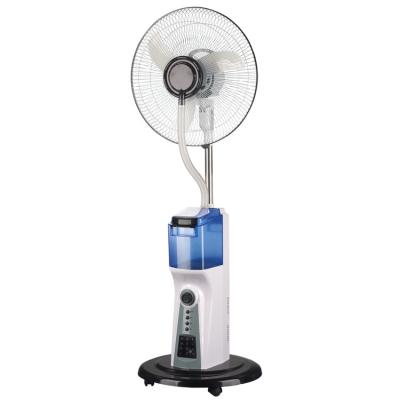 China Cooling Mist Solar Mist Function Factory OEM AC DC Water Rechargeable Fan for sale