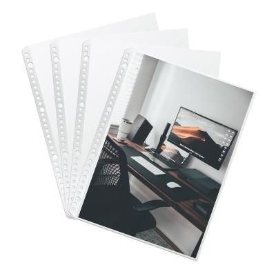 China Eco-friendly Clear A4 Folders Filing Transparent Clear Plastic A4 Sheet Protector A4 File Sheet Protectors 30 Hole for sale