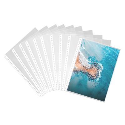 China Wholesale A4 Punch Pocket 30 Hole Eco-friendly Clear Plastic Sheet Protector Waterproof Clear Plastic Folder For Office for sale