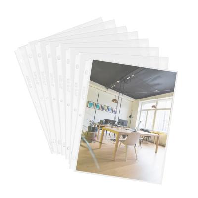 China AFFISURE A4 Sheet Protectors 3-Hole Clear Page Protectors Eco-Friendly For Letter Size Plastic Sleeves Paper Top Loading Protector for sale