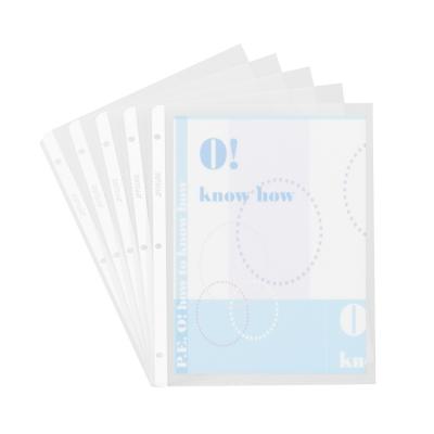 China Eco-friendly Plastic Folder Pocket PP A4 Punch Clear A4 Folder Protector Sheet Waterproof Plastic Folder 3 Hole for sale