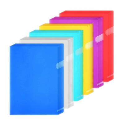 China AFFISURE eco-friendly factory printing classification A4 pp bag custom plastic transparent office supplies clear L shape folder for sale