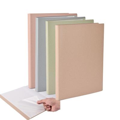 China AFFISURE Wholesale Durable Solid Color Customized A4 Foam PP Cover Clear Folder Book 40 60 Page Display Book for sale