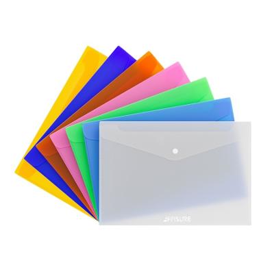 China Eco-friendly Custom Files Plastic A4 Filing Product Folder Bag Envelope Folder Wallet With Snap Button Design for sale