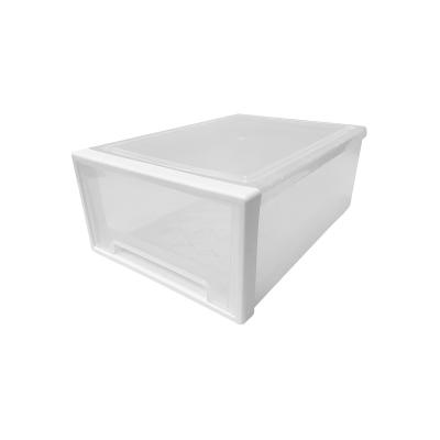 China Recycle Amazon Open Door Side Stackable Shoe Box Sneaker Hot Selling Plastic High Heel Shoe Container 3 Sizes for sale