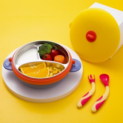 China 316 Stainless Steel Baby Bowl Feeding Water Insulated Baby Bowl Feeding Suction Stainless Steel Baby Bowl Baby Food Bowl for sale