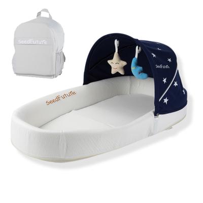 China New Durable+adjustable+Mobile Foldable Massage Bed in New Fabric Foldable Baby Crib for sale