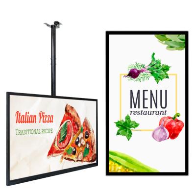 China Android Digital Signage Commercial Advertising Monitor Signage Indoor 55 Inch LCD Hanging Digital Window Display For Cosmetic Shop Or Big Shopping for sale