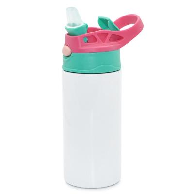 China Wholesale Viable Sublimation Vacuum 12oz Stainless Steel Vacuum Flask Kids Flip Top Water Bottle For School for sale