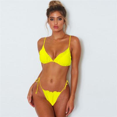 China 2019 QUICK DRY women beach sheer summer dress color bikini swimwear for sale