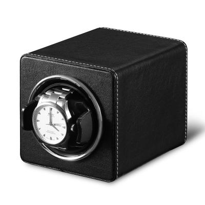 China Recycled Materials Leather Tabletop Shaker Single Watch Winder Watch Box for sale