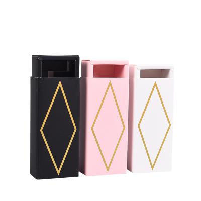 China Recycled Materials Lipstick Packaging Box Makeup Bag Drawer Cardboard Cosmetics Gift Box Drawer Color Box for sale