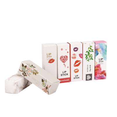 China Recycled Materials Lipstick Cosmetics Packaging Box Lipstick Lip Gloss Flip Color Box White Cardboard Box for sale