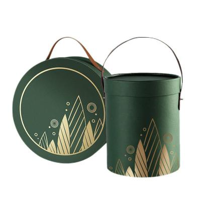 China Creative Materials Zongzi Round Barrel Gift Box Box Dragon Boat Festival Reused Outer Packaging Portable Box for sale