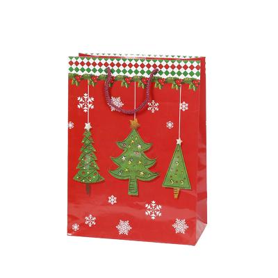 China Recycled Paper Bag New Materials White Card Portable Christmas Gift Advertising Promotional Gift Bag for sale