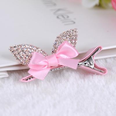 China Crown Princess Shiny Rhinestones Hair Clip Children's Hair Accessories Solid Baby Headwear Hair Clips for sale