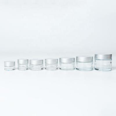 China Eco Friendly Cosmetic Container 20ml 30ml 50ml 100ml Cream Glass Jar For Cosmetic for sale