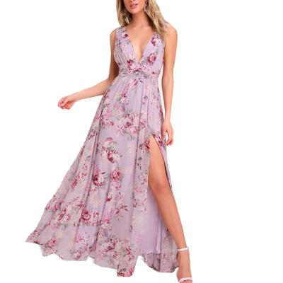 China CDSeny Anti-Static Hot Sales Fashion Off The Shoulder Ladies Floral Print Backless Fancy Casual Outfits for sale