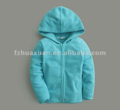 China The Hooded Fashion Micro Fleece Windproof Cardigan Hooded Jacket Outwear For Kids for sale