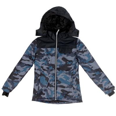 China Breathable Boys Army Fans Military Jackets Woven Fabric Quilted Jacket 100% Polyester With Detachable Hooded for sale