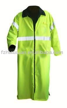 China Long Jacket Style Reflective Safety Protective Raincoat for sale