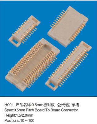 China El tablero femenino de SMD para subir al doble del conector del jefe rema la altura el 1.5MM en venta