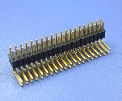 China Square Gold Plated 40 Pin Header Connector for GPS 1.27MM Right Angle for sale