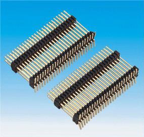 China Respirators SMD Male Pin Header Connector Two Layer Dual Rows 1.0MM Pitch for sale