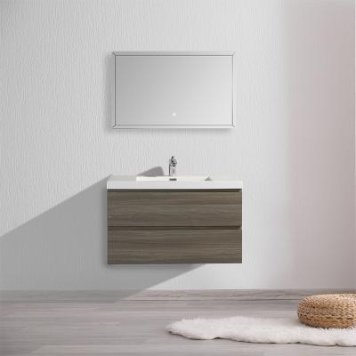 China 72 Inch Modern Waterproof Storage Design Floating Led Mirror Bathroom Sink Cabinet for sale