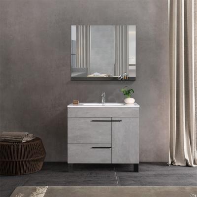 China Modern High Quality Waterproof Design Freestanding Bathroom Vanity Storage With Sink for sale