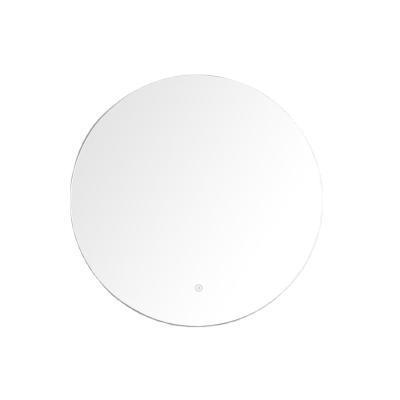 China Modern Feature Modern Home Wall Mounted Illuminated Frameless Round Led Lighted Bath Mirror for sale